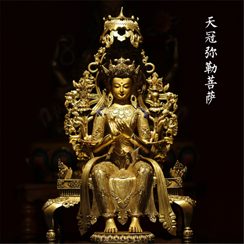 天冠弥勒菩萨 66cm 弥勒菩萨 菩萨部 佛像 产品 尼泊尔佛像网