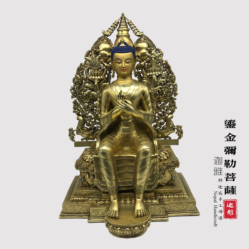 鎏金弥勒菩萨 66cm 弥勒菩萨 菩萨部 佛像 产品 尼泊尔佛像网