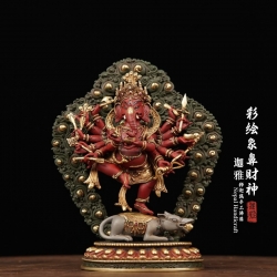 彩绘象鼻财神-18cm