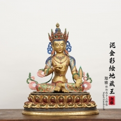 泥金彩绘地藏王菩萨-40cm