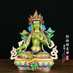 彩绘绿度母-22cm