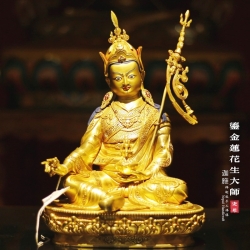 鎏金莲花生大师-35cm